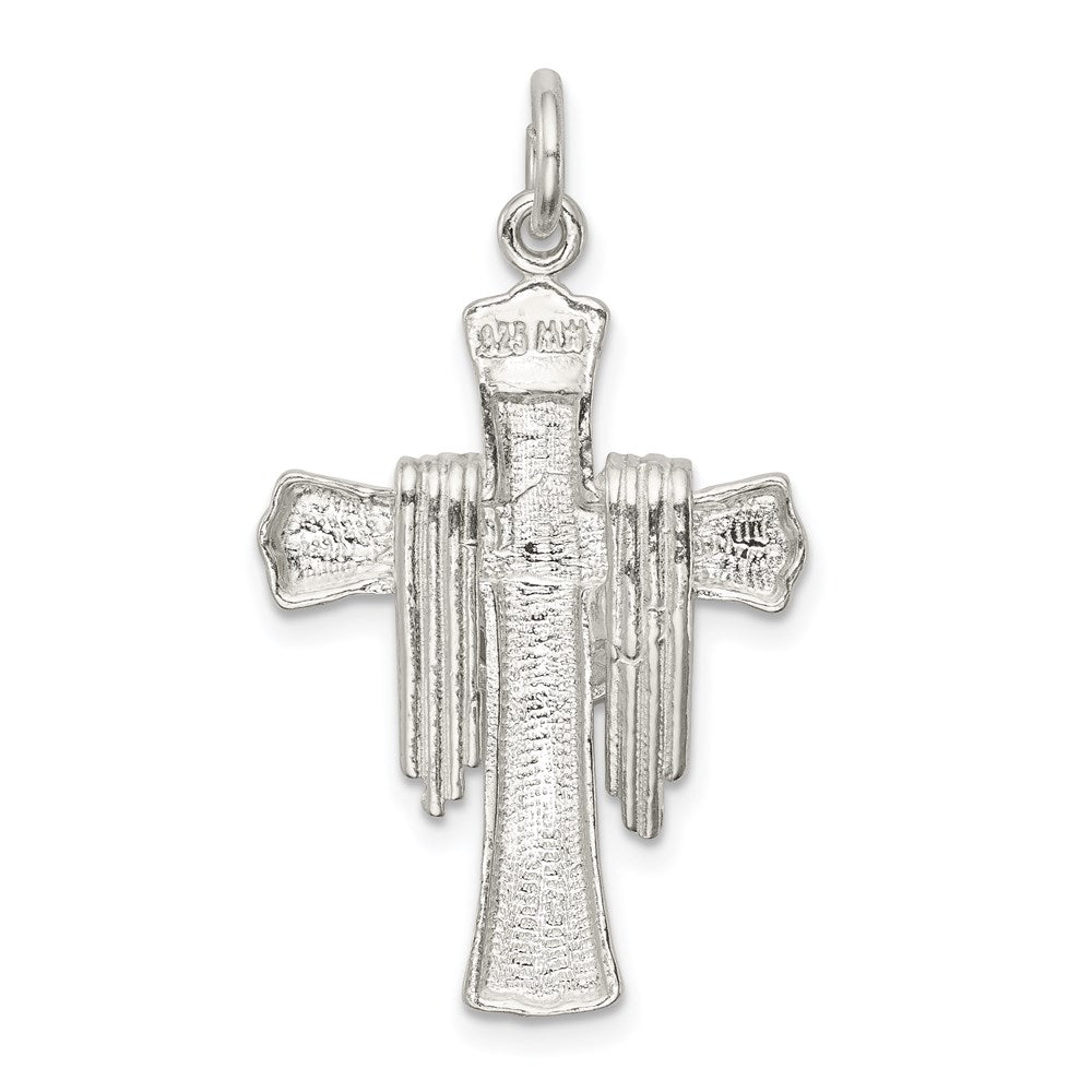 Sterling Silver Draped Cross Charm