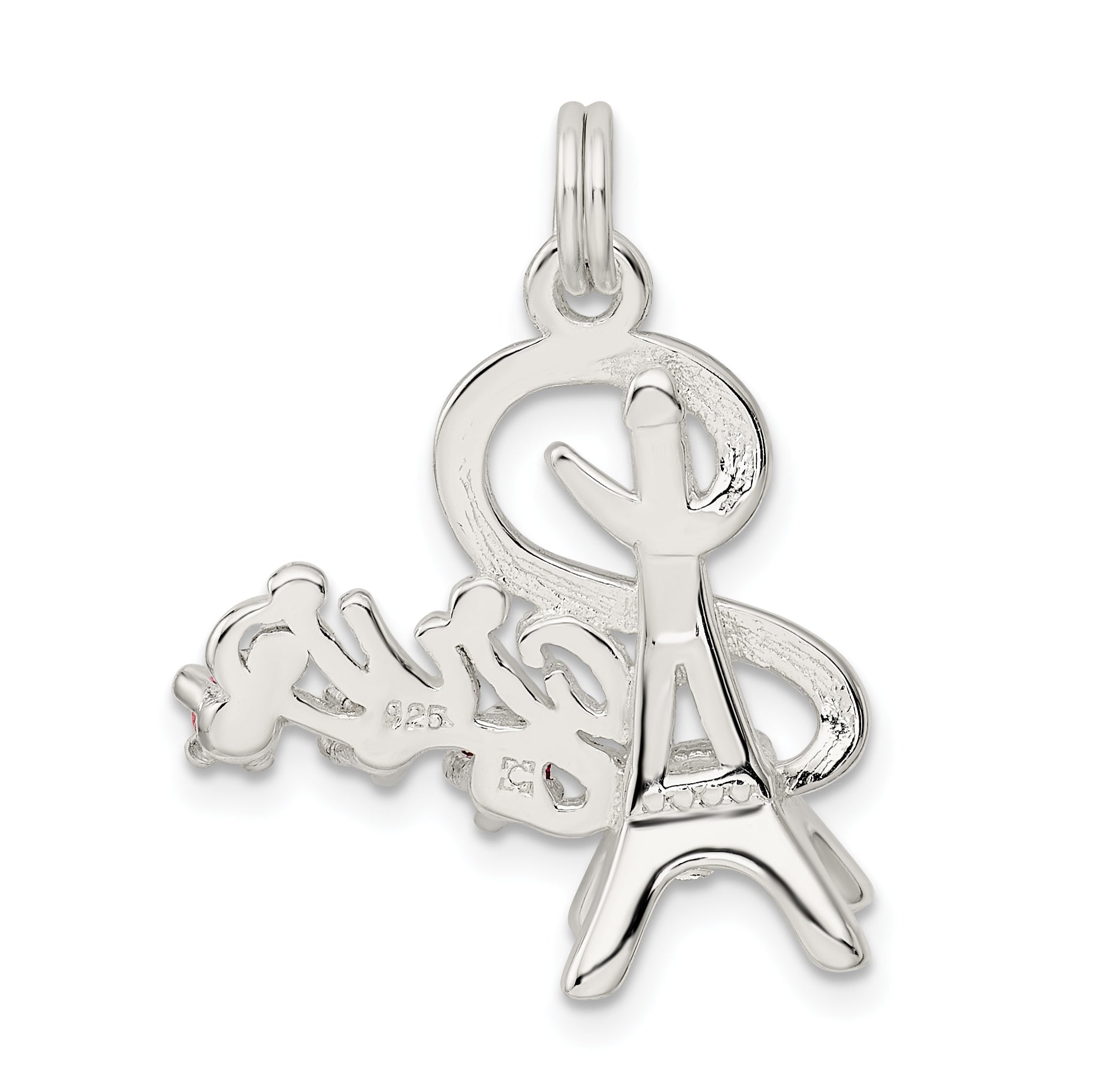 Sterling Silver Multi-color Preciosa Crystal Paris Charm