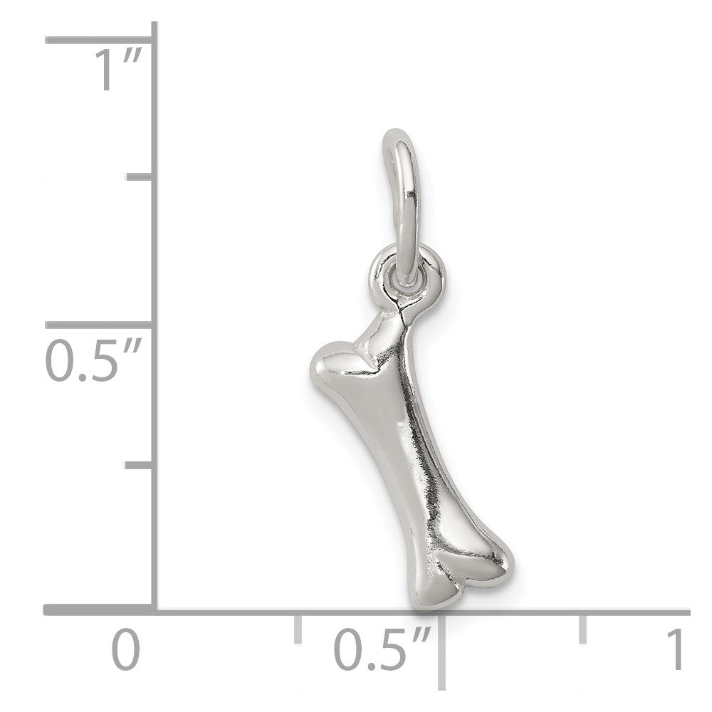 Sterling Silver Polished Bone Charm