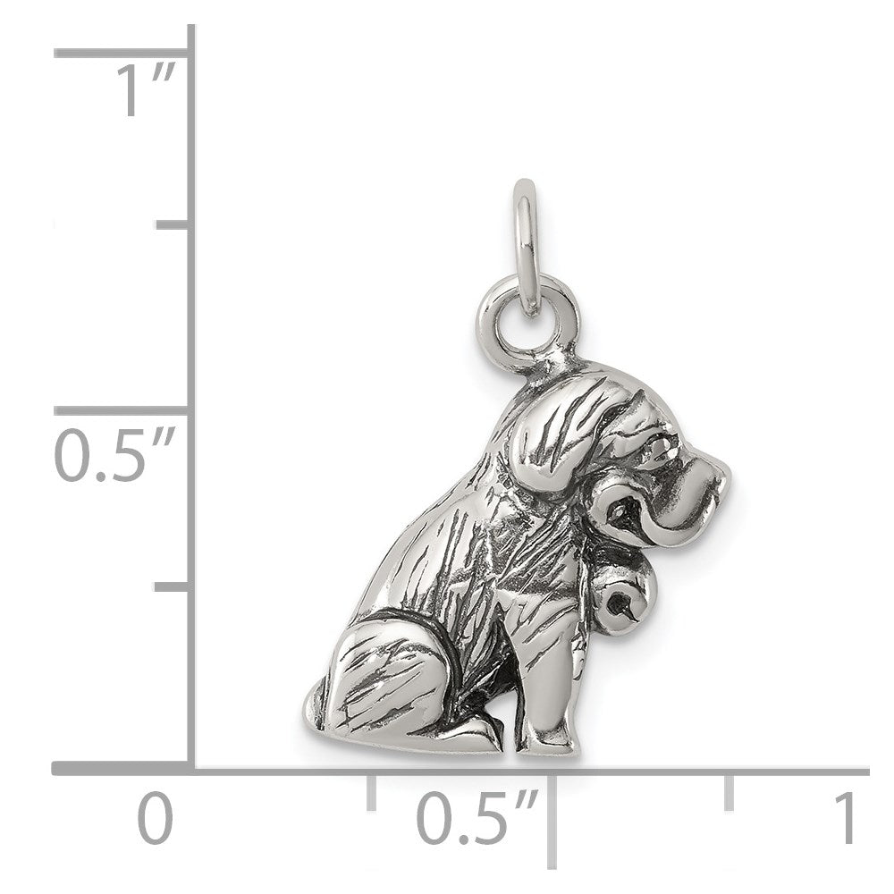 Sterling Silver Antique St. Bernard Charm