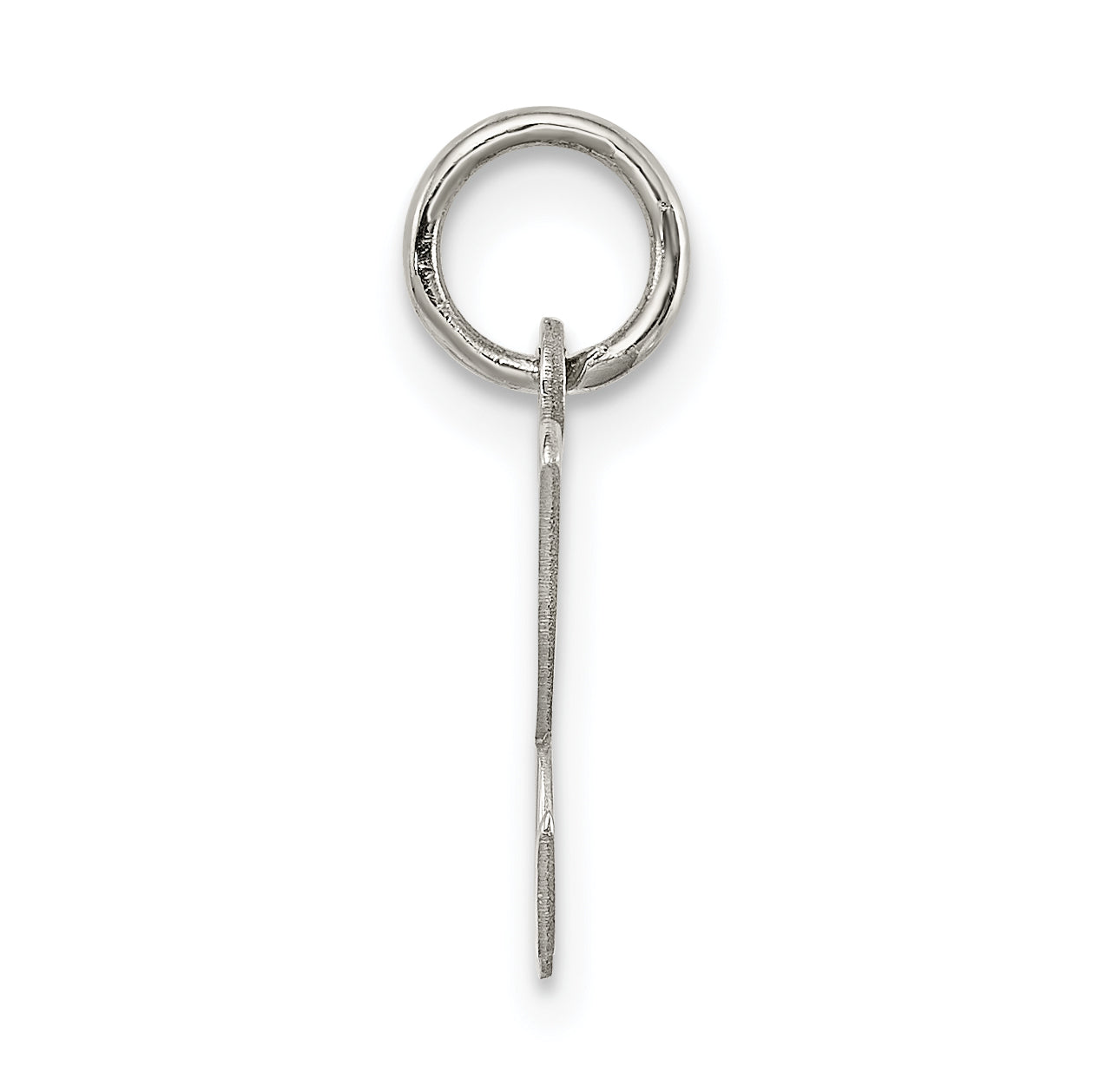 Sterling Silver Rhodium-plated Script Letter K Initial Charm