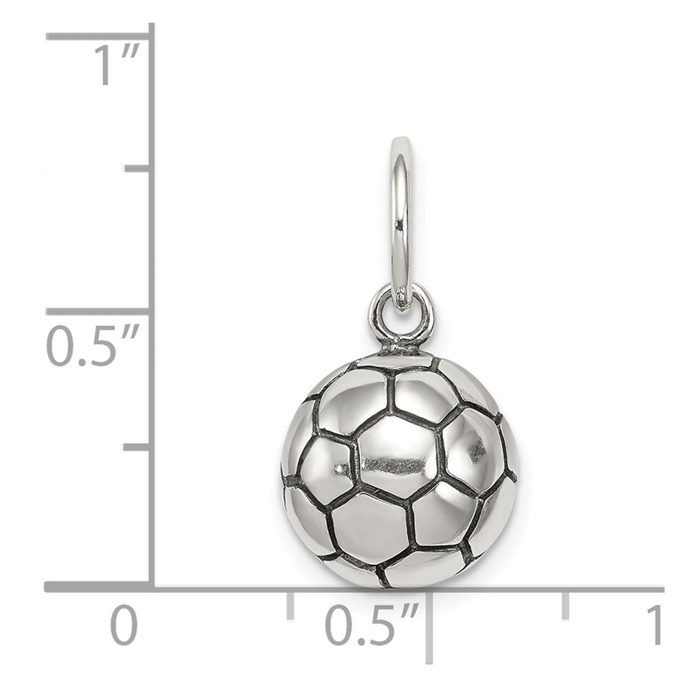 Sterling Silver Antique Soccer Ball Charm