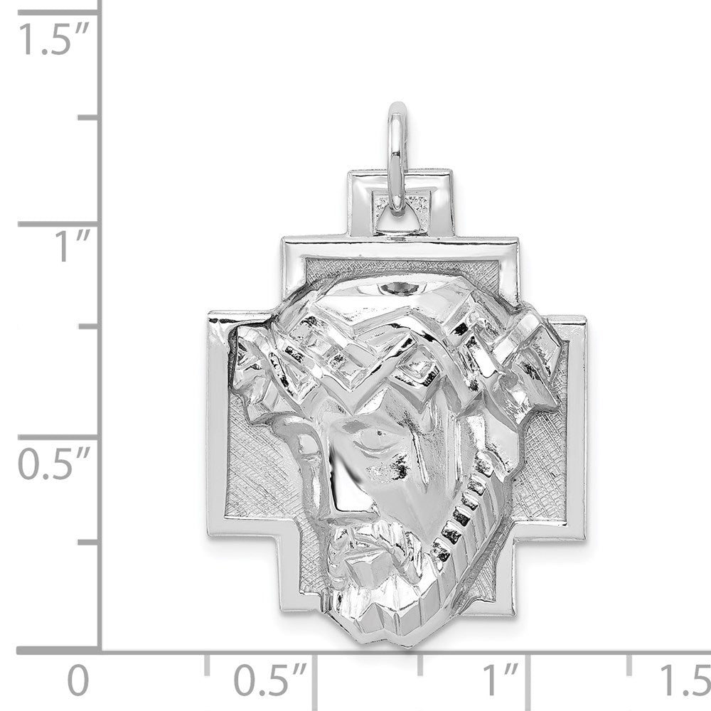 Sterling Silver Rhodium-plated Ecce Homo Charm
