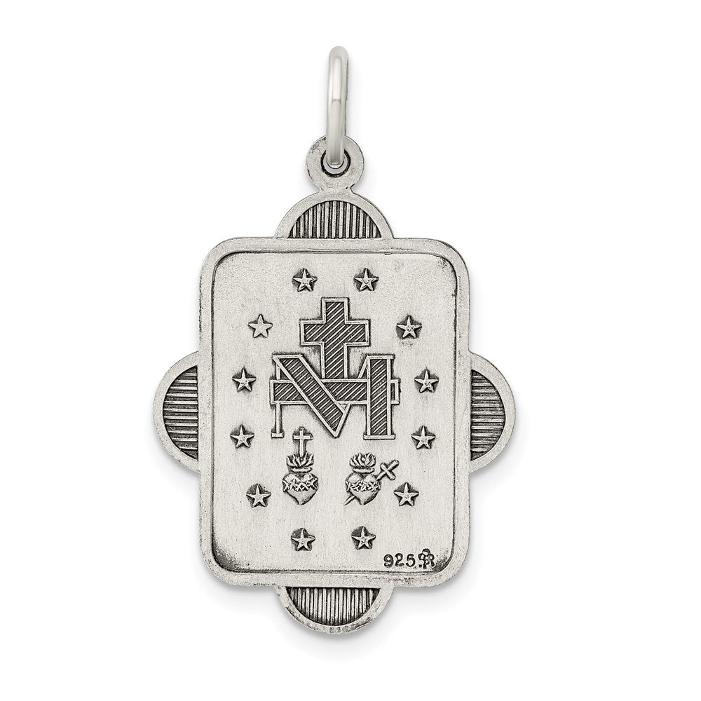 Sterling Silver Antiqued Miraculous Medal