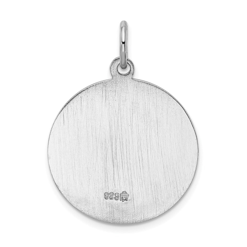 Sterling Silver Rhodium-plated Saint Christopher Medal