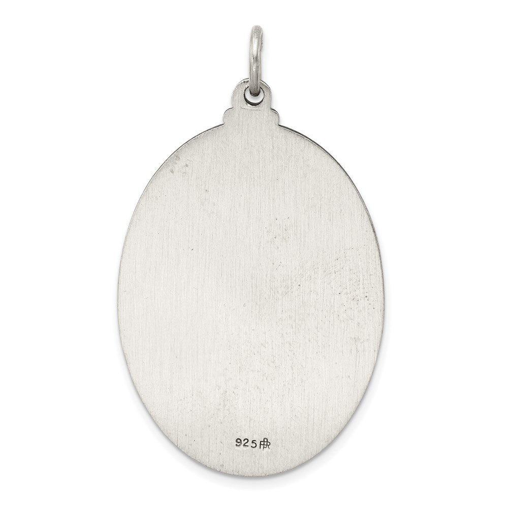 Sterling Silver Antiqued Saint Christopher Medal