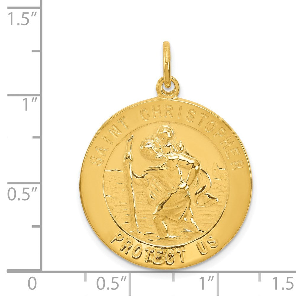 24k Gold-plated Sterling Silver St. Christopher Medal