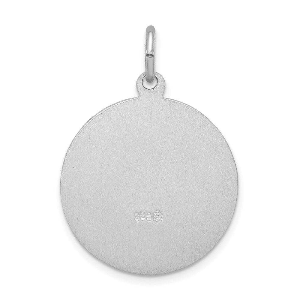 Sterling Silver Rhodium-plated Saint Anthony Medal