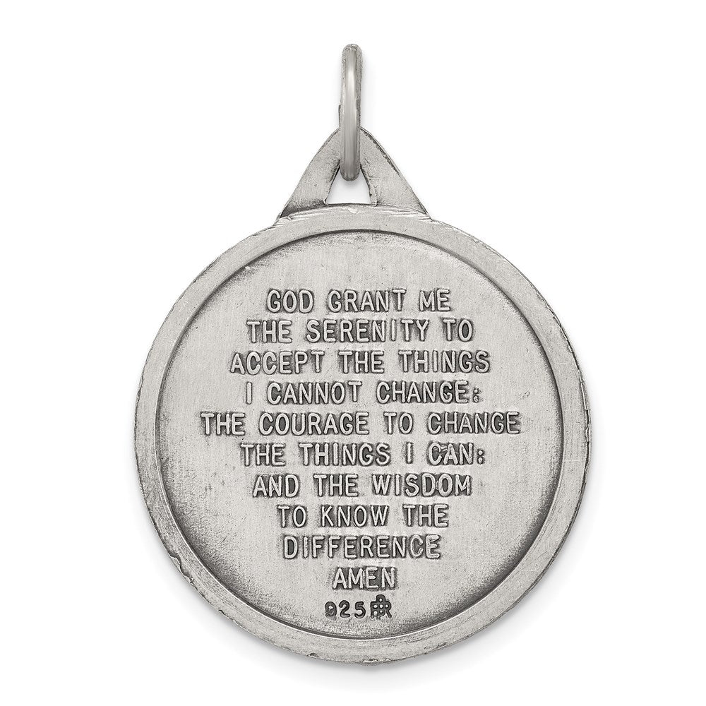 Sterling Silver Antiqued Praying Hands Pendant