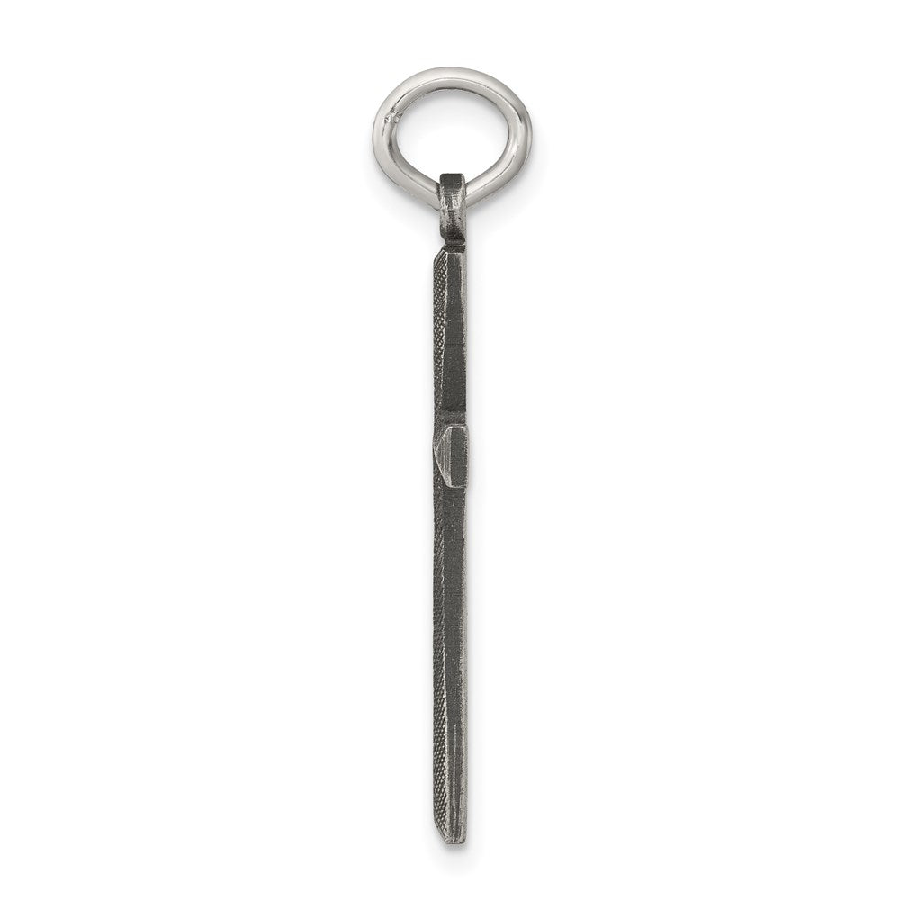 Sterling Silver Antiqued Cross Charm