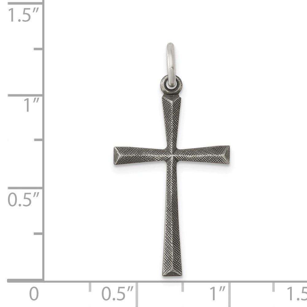 Sterling Silver Antiqued Cross Charm
