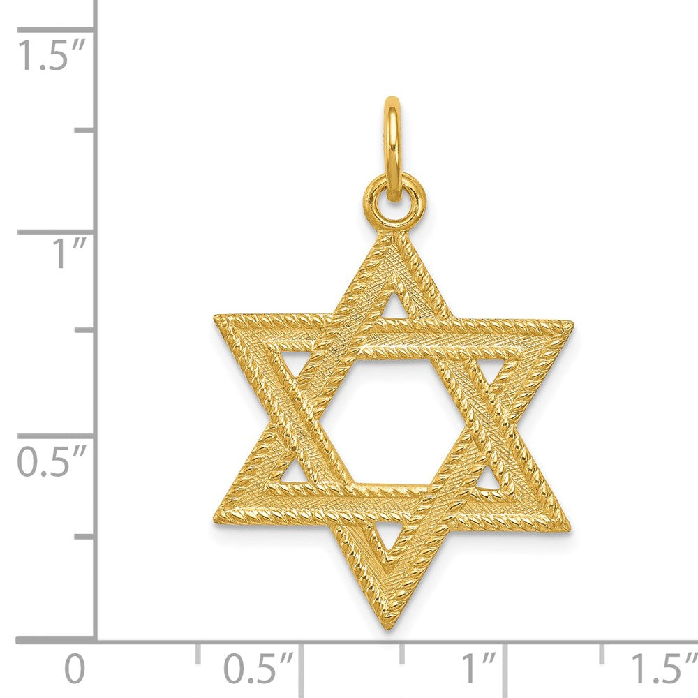 24k Gold-plated Sterling Silver Star of David Pendant