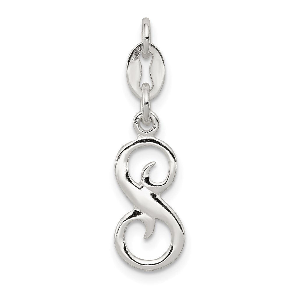 Sterling Silver Letter S Initial Charm
