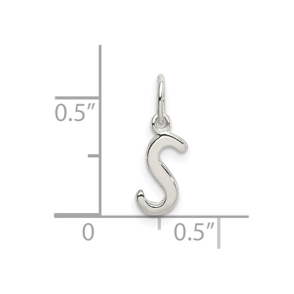 Sterling Silver Letter S Initial Charm