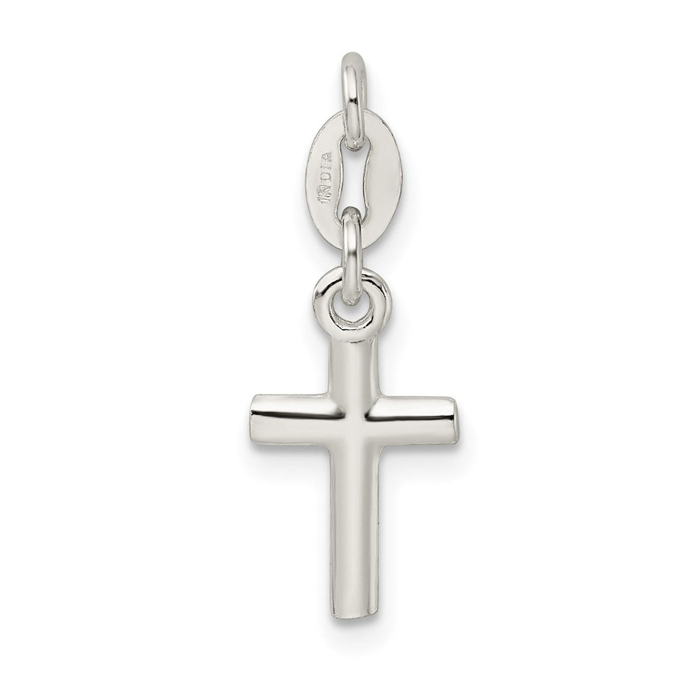 Sterling Silver Polished Cross Charm