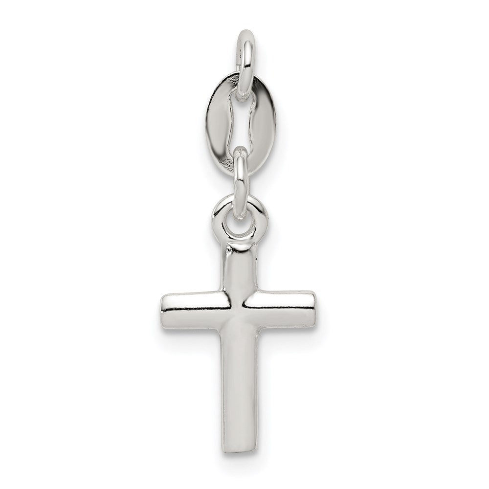 Sterling Silver Polished Cross Charm