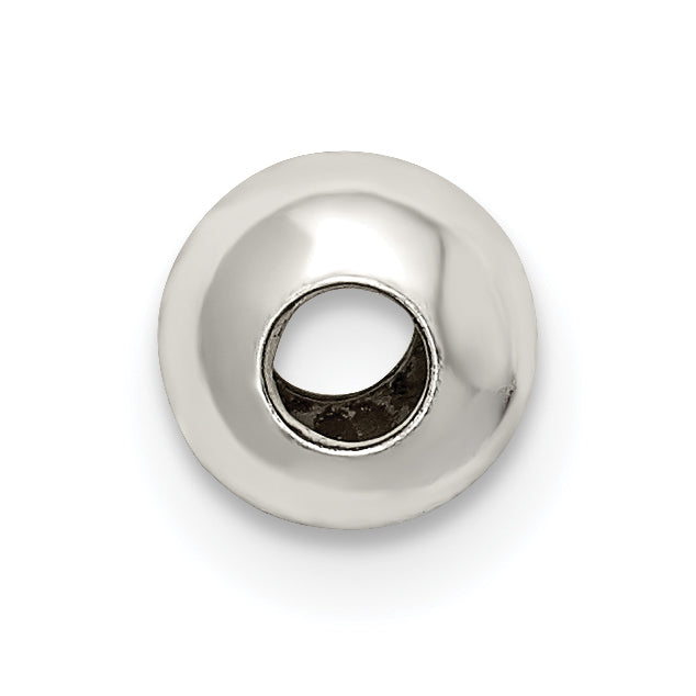 Sterling Silver Polished Two Piece Bead Set Size: 6MM X 5.6MM