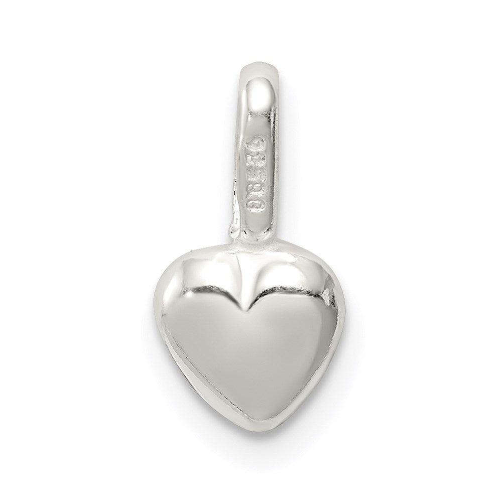 Sterling Silver Puffed Heart Charm