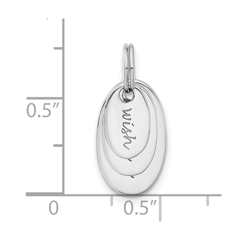 Sterling Silver Polished Wish True Love Charm