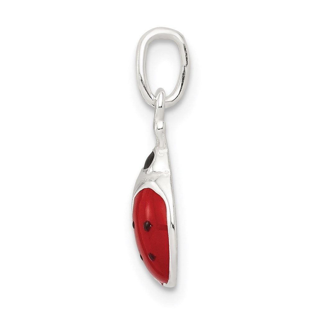 Sterling Silver Enameled Lady Bug Charm