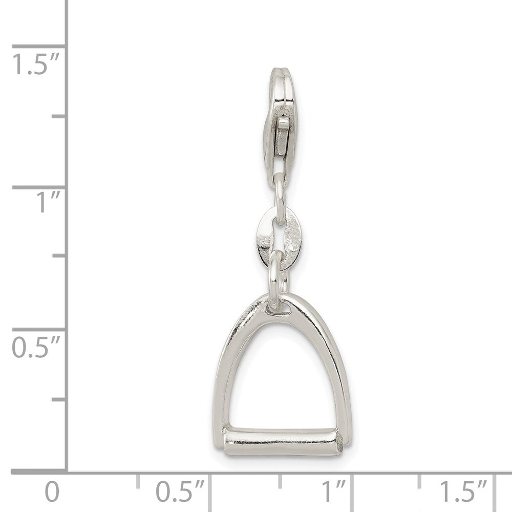 Sterling Silver Small Polished Horse Stirrup Charm