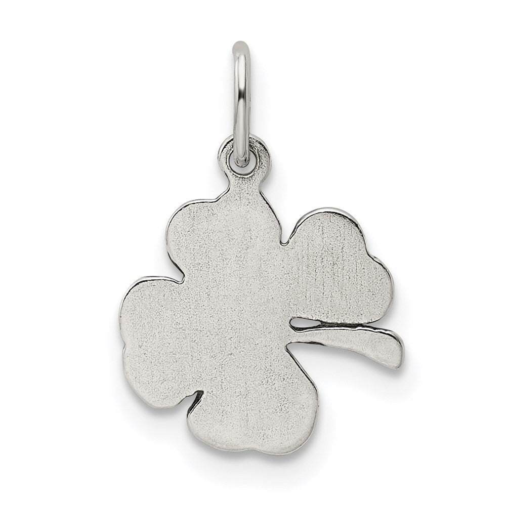 Sterling Silver Antiqued 4-Leaf Clover Charm