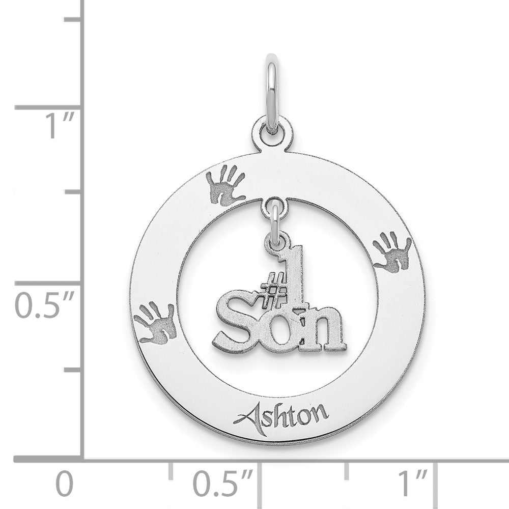 Sterling Silver Personalizable #1 Son Necklace