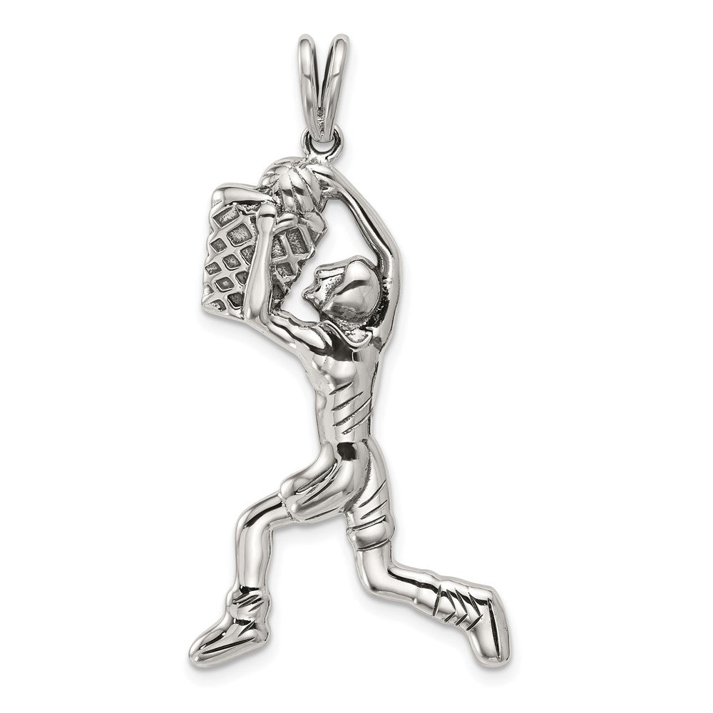 Sterling Silver Basketball Player Charm