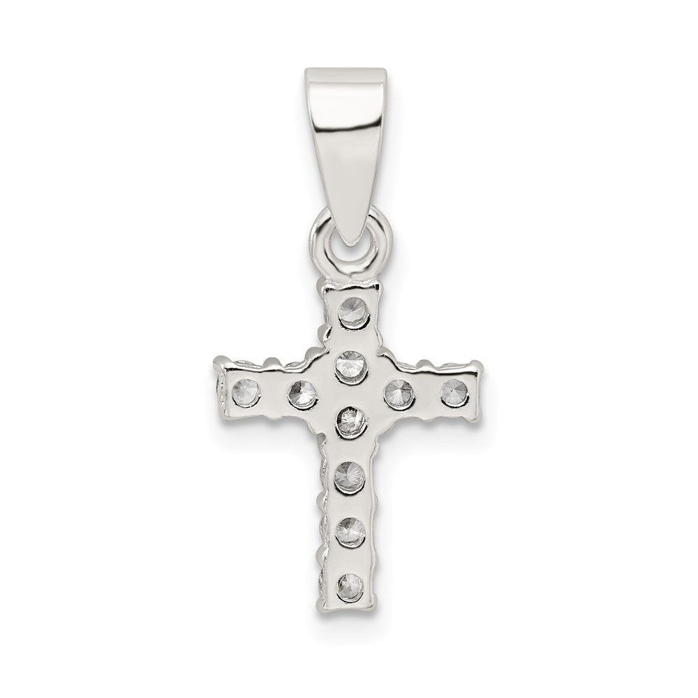 Sterling Silver CZ Cross Pendant