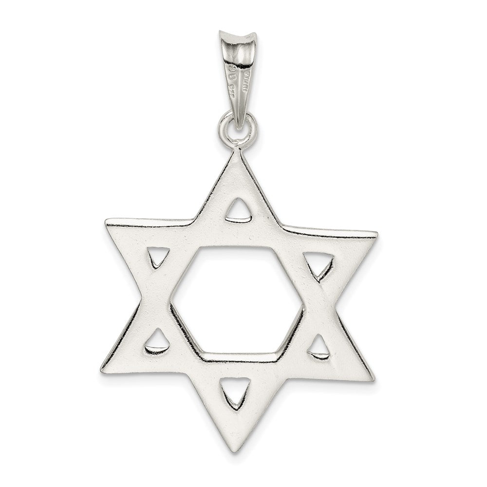 Sterling Silver Polished Star of David Pendant