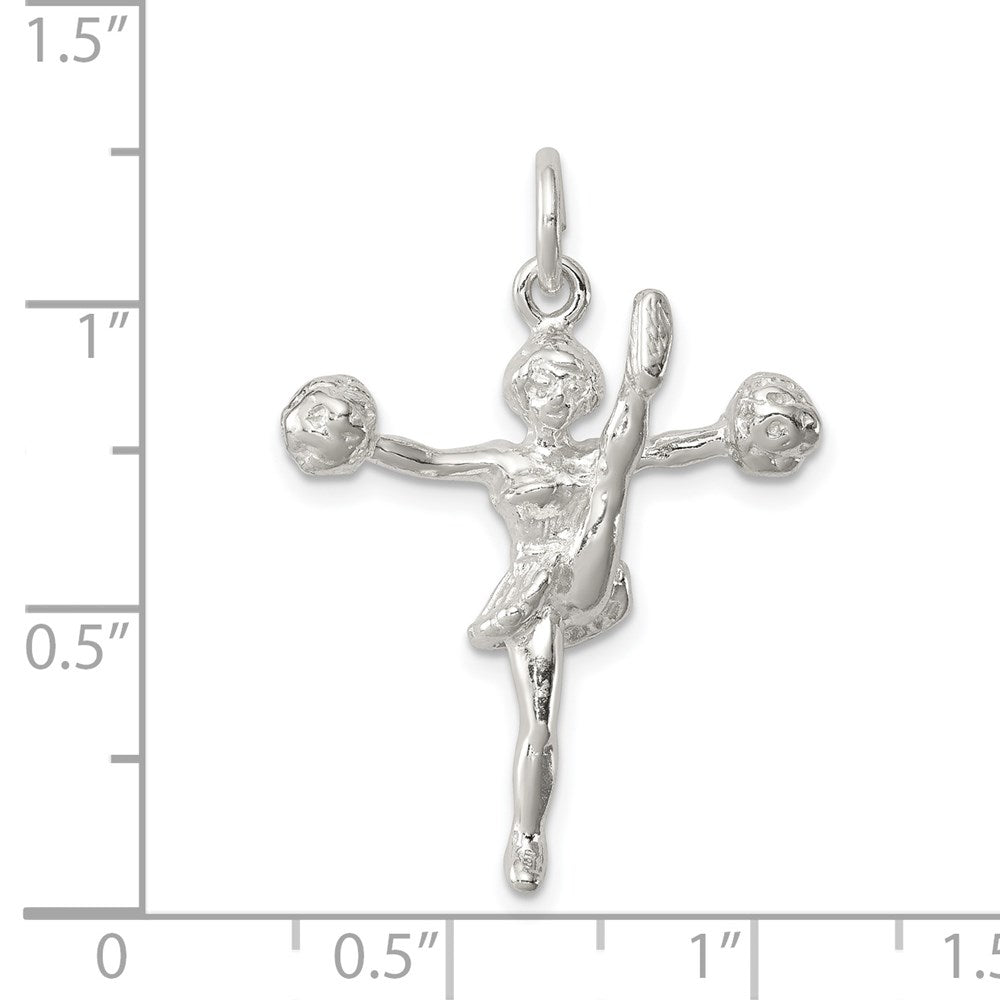 Sterling Silver Cheerleader Charm