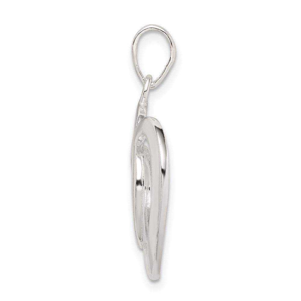 Sterling Silver Polished Heart Pendant