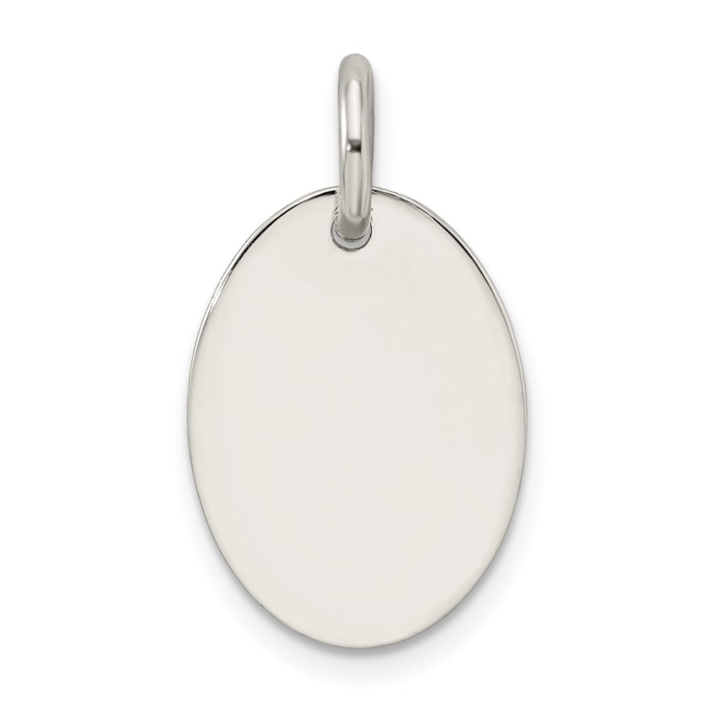 Sterling Silver Polished Enamel Love Pendant
