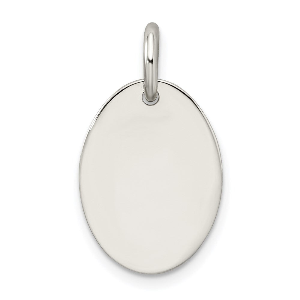 Sterling Silver Polished Enamel Faith Pendant