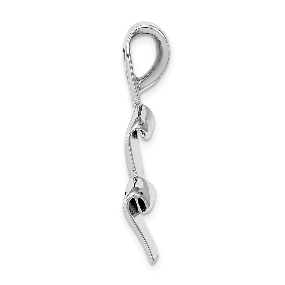 Sterling Silver Rhodium-plated Love, Live, Laugh Charm