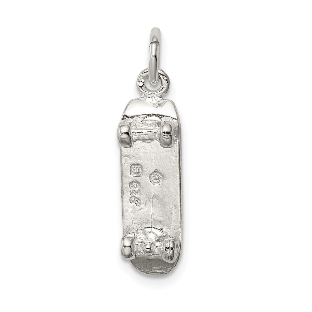 Sterling Silver Skateboard Charm