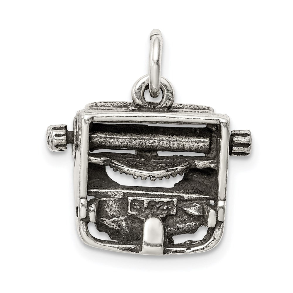 Sterling Silver Antiqued Typewriter Charm