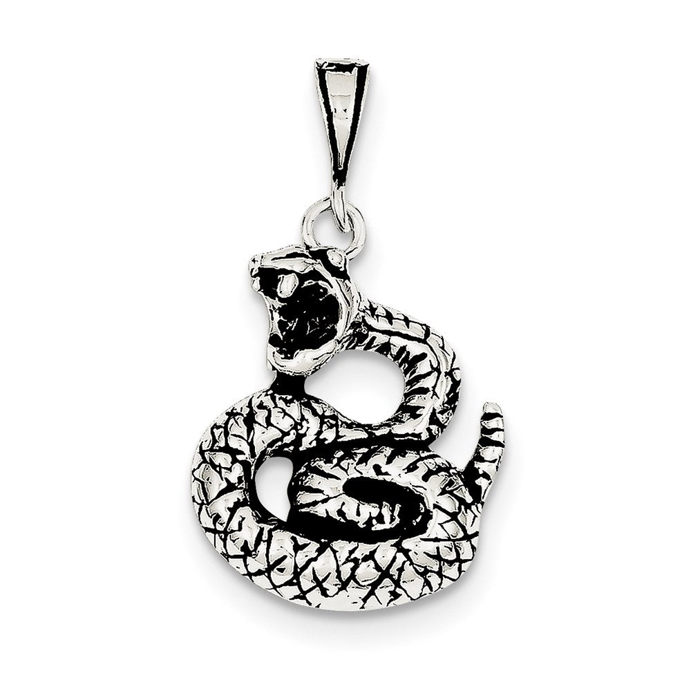 Sterling Silver Antiqued Snake Charm