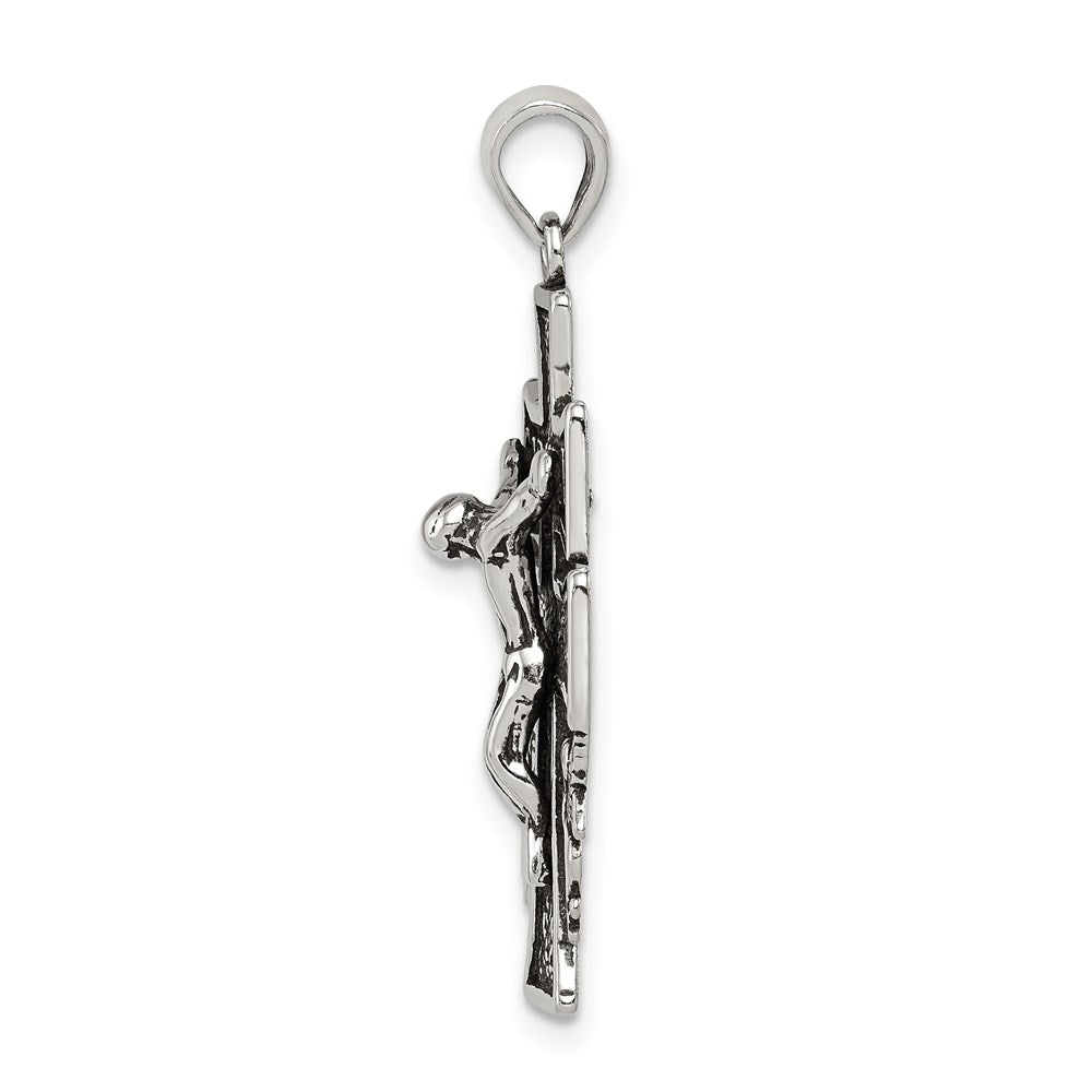 Sterling Silver Antiqued Mini Caravaca Crucifix Pendant