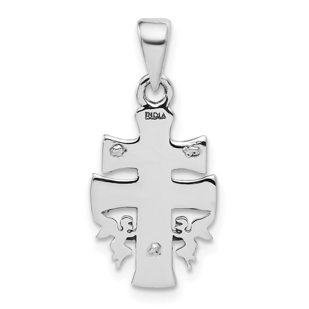 Sterling Silver Antiqued Mini INRI Crucifix Pendant
