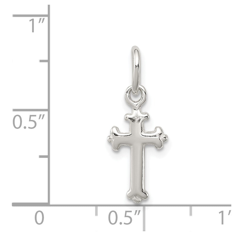 Sterling Silver Polished Cross Charm