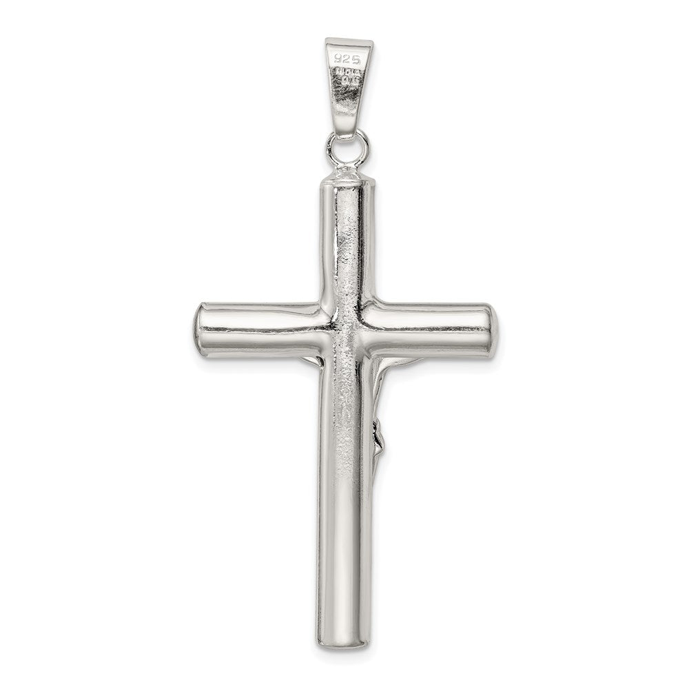 Sterling Silver Polished Hollow Crucifix Cross Pendant