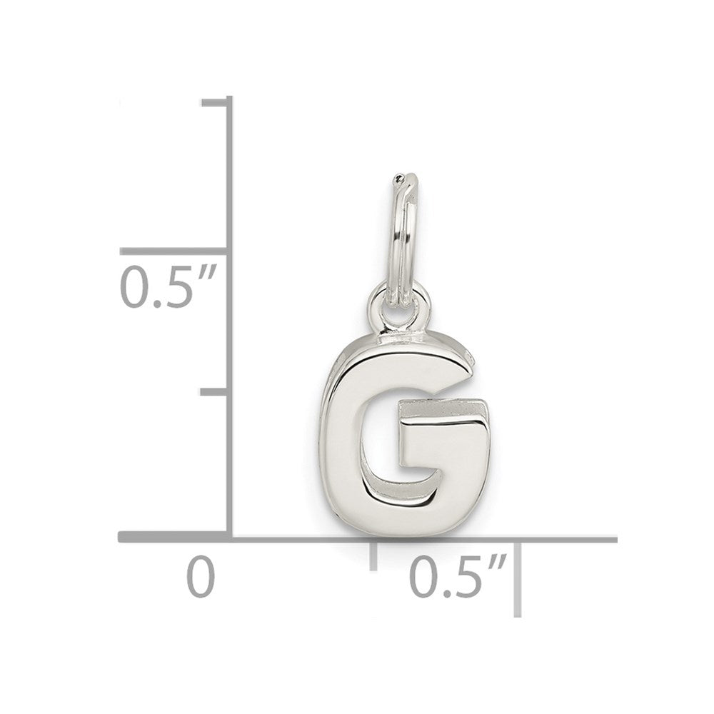 Sterling Silver Letter G Initial Charm