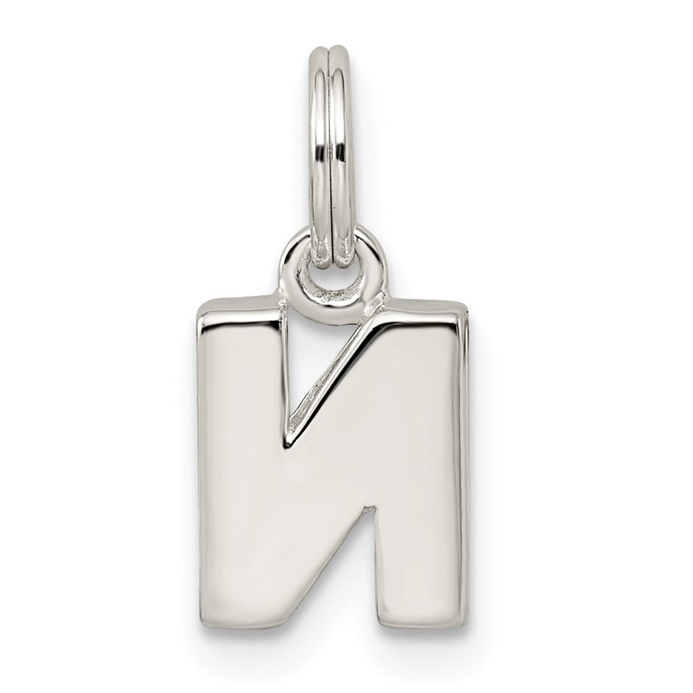 Sterling Silver Letter N Initial Charm