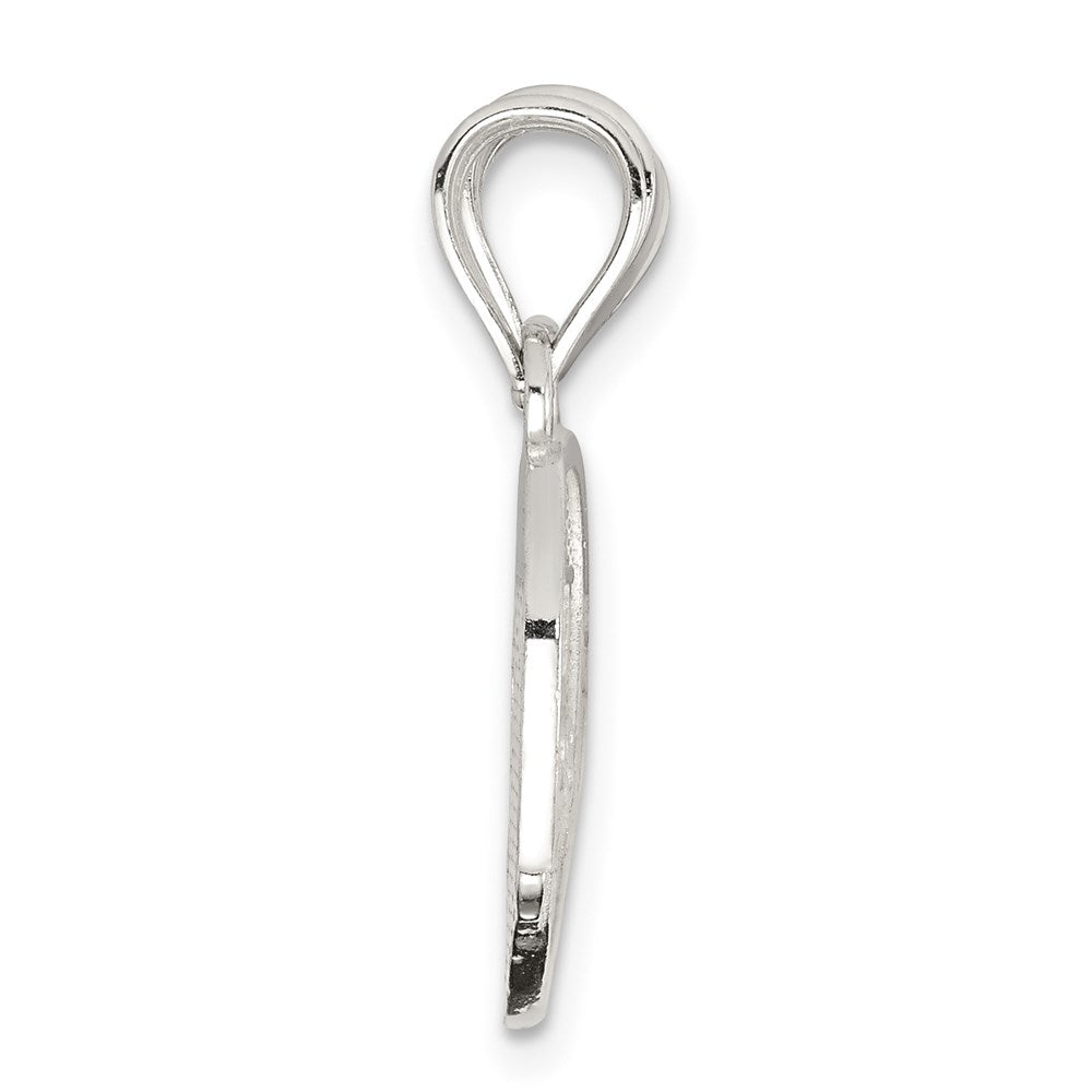 Sterling Silver Polished Mini Best Friends Break Away Heart Pendant