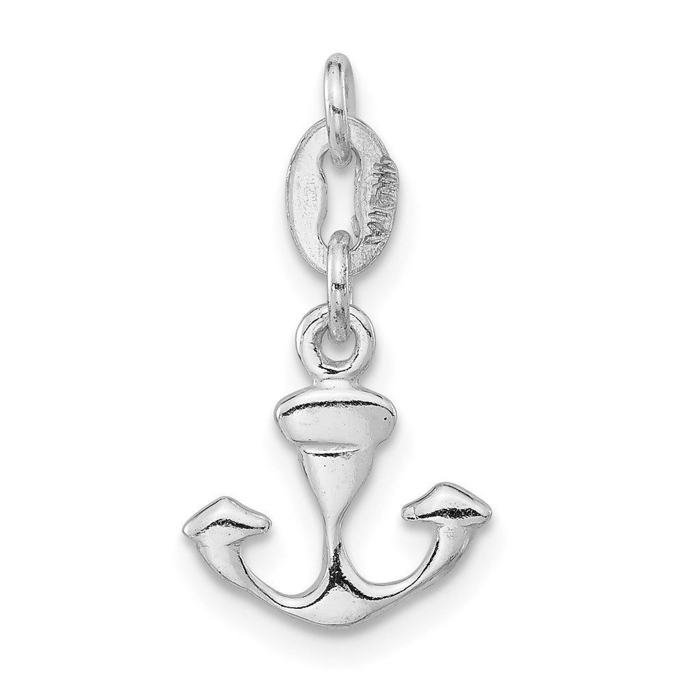 Sterling Silver Polished Anchor Charm
