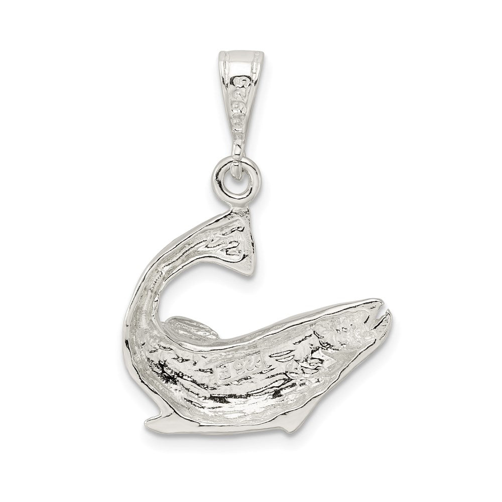 Sterling Silver Polished Salmon Pendant