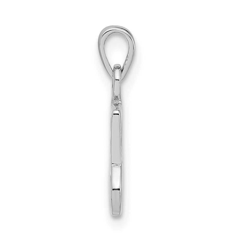 Sterling Silver Rhodium-plated Polished BOY CRAZY Pendant