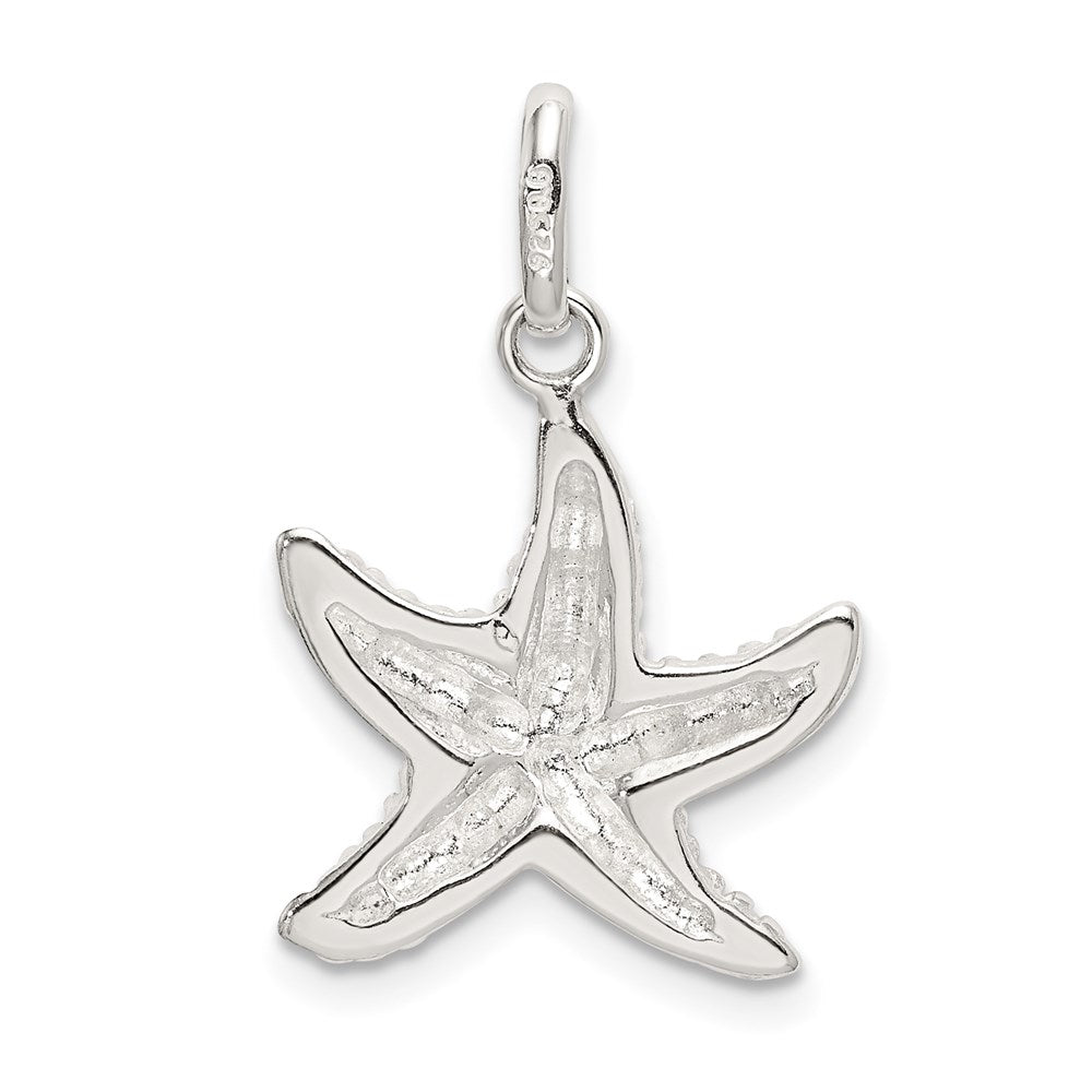 Sterling Silver Polished and Textured Starfish Charm