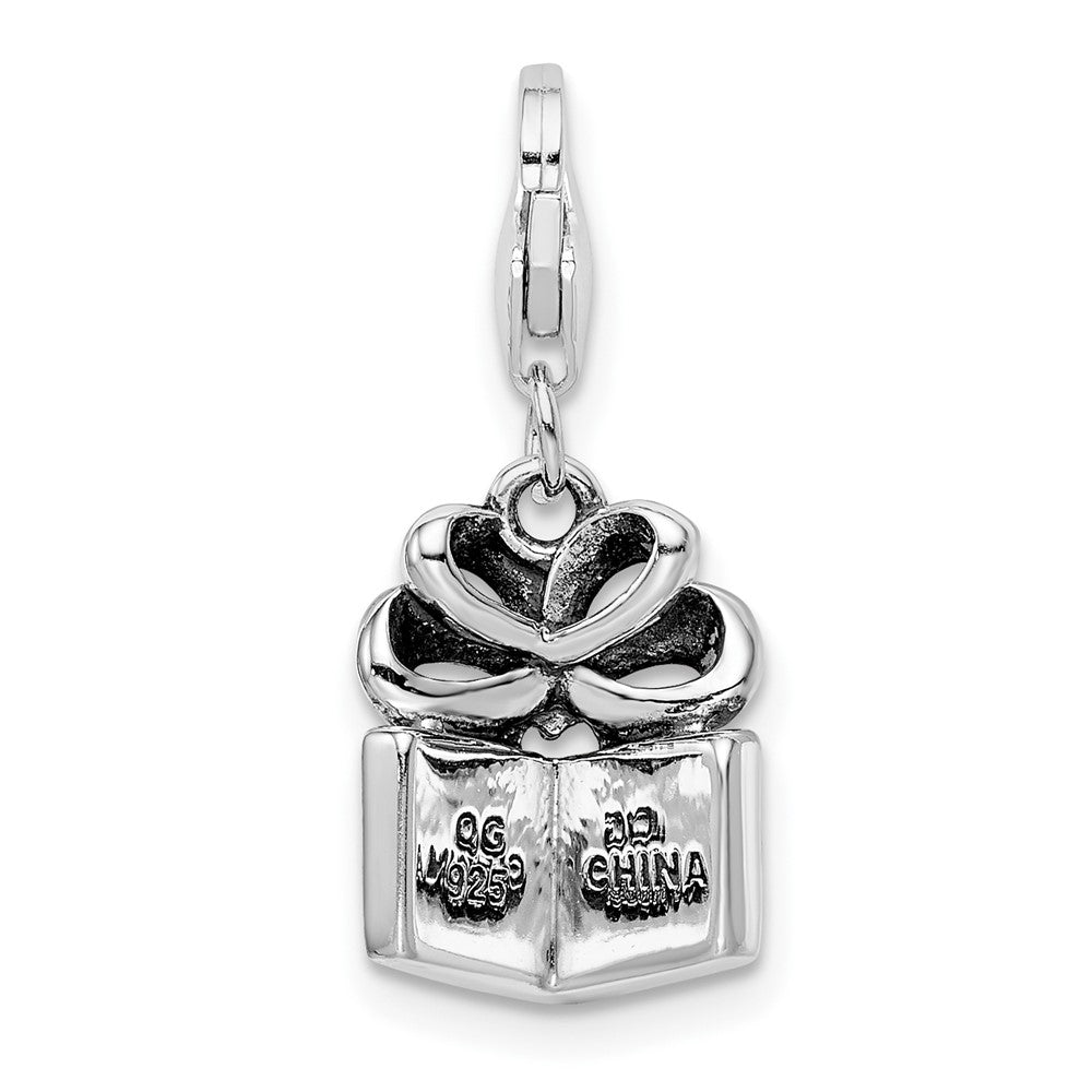 Amore La Vita Sterling Silver Rhodium-plated Polished Yellow Crystal From Swarovski Enameled Present Charm with Fancy Lobs...